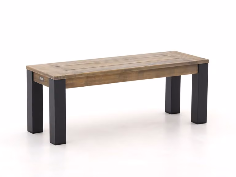 ROUGH Furniture Picknickbank van Teakhout voor 2 personen in Grijs/Bruin
