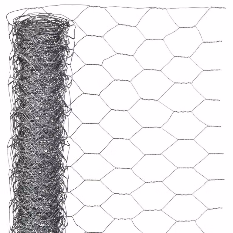 Nature zeskantig gaas verzinkt grijs 1 x 3 meter