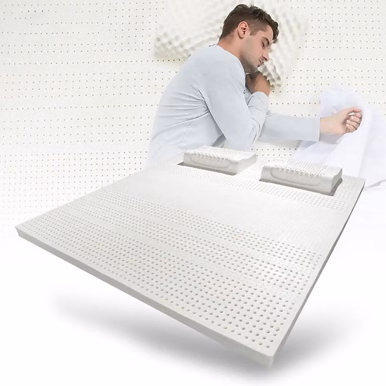 Natuurlijke Latex Matras Orthopedische Topper Wit B/D/H: 120 x 190 cm