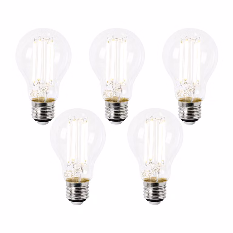 Set van 5 LUEDD E27 LED lampen A60 helder 2,2W 470 lm 2700K