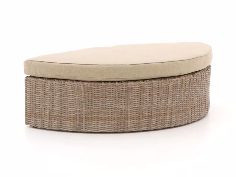 Intenso Furniture Venetië Voetenbank - Rattan - Beige/Bruin