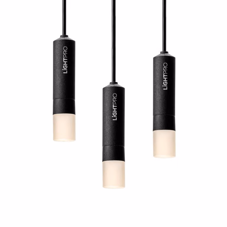 Lightpro Rodas set van 3 hanglampjes - 12 volt - zwart - modern