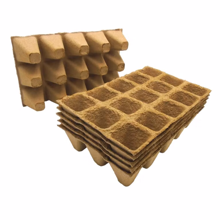 Nature set van 6 biopottrays met een hoogte van 4 cm