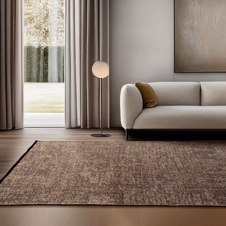 Wasbaar Chenille Vloerkleed Bruin 120 x 170 cm - Zacht Vintage Kelim & Boho Stijl met Antislip