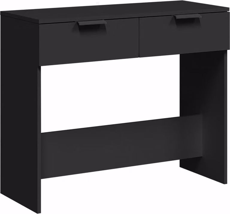 vidaXL Wandtafel van bewerkt hout in zwart, B/D/H: 90 x 36 x 75 cm