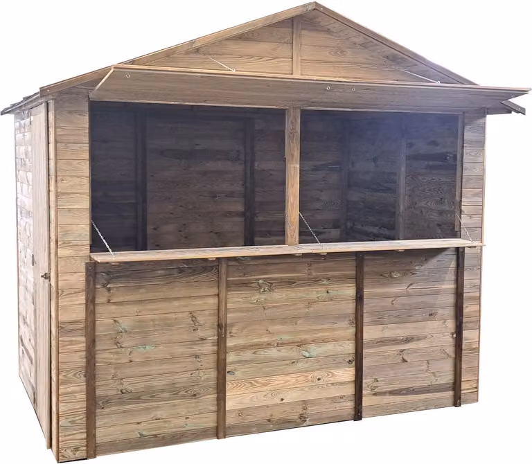 Market House S8723-1 Houten Marktkraam Kiosk Verkoopstand Kerstkraam