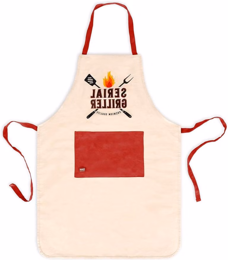 Serial Griller Kookschort Super Chef voor volwassenen - Beige - 56 x 76 cm