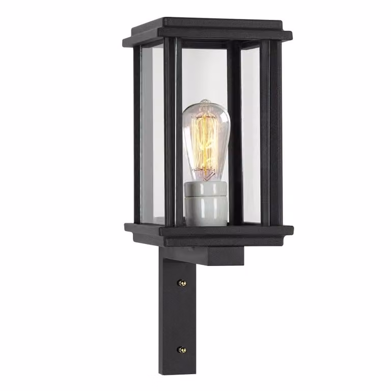 KS Verlichting Capital S Strakke muurlamp - Zwart