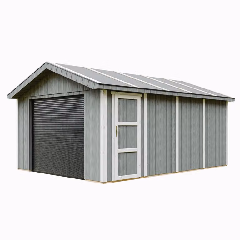 Timbela M991B-CAVERN STEEL LP SmartSide Garage 17 m2 B: 530 cm, D: 378 cm, H: 269 cm