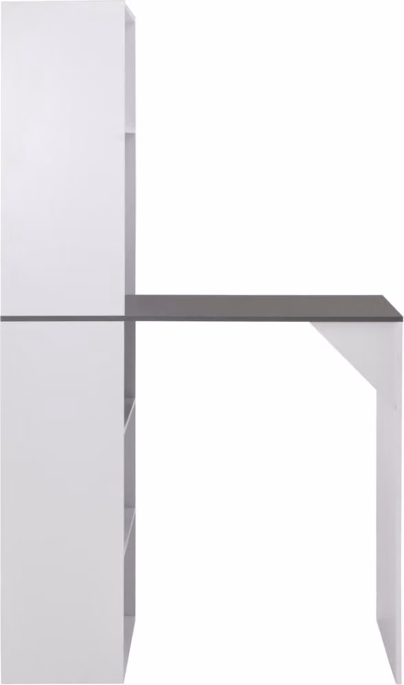 vidaXL Barkruk met kast, wit, B/D/H: 115 x 59 x 200 cm