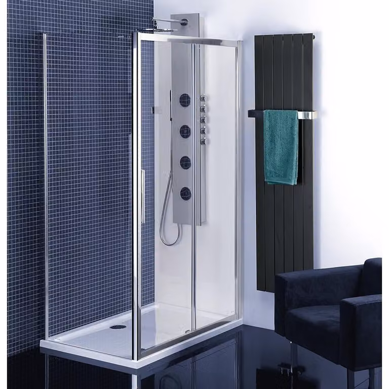 Polysan LUCIS LINE Rechthoekige douchecabine, B: 100 cm, D: 80 cm, links- of rechtsdraaiend