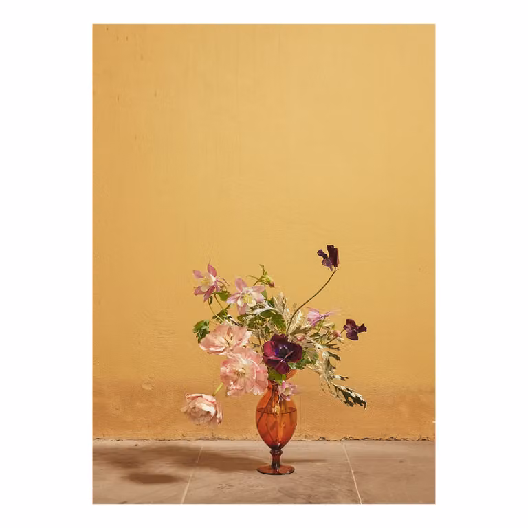 Paper Collective Blomst 02 Ochra Poster 50 x 70 cm