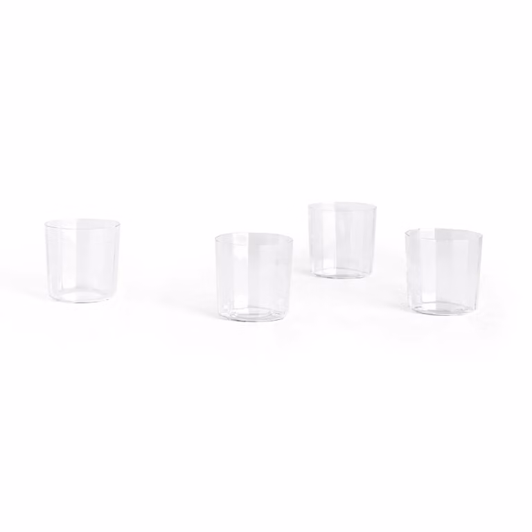 HAY Angle drinkglas 4-pack Wide transparant 7,5 cm