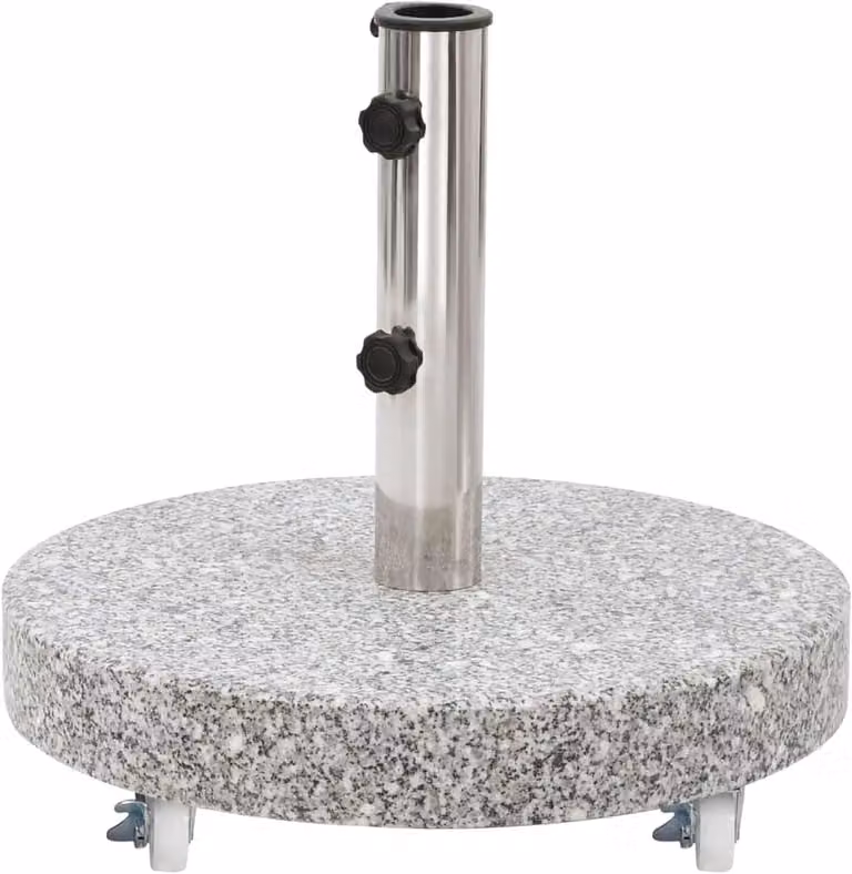 Parasolvoet Graniet Grijs - Zware standaard met wielen - 30 kg
