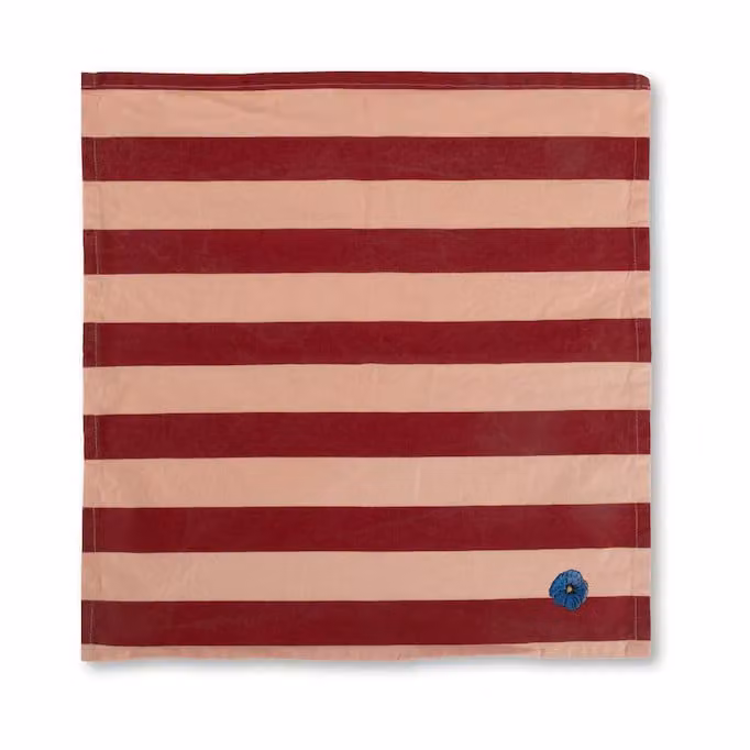 Byon Leya Stripe servetten 2-pack Rood-roze 45 x 45 cm