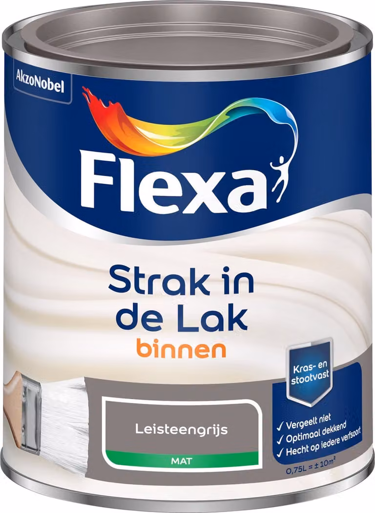 Flexa Strak In De Lak Binnenlak Mat - Leisteengrijs - 750 ml