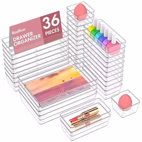 Radikor 36-delige ladeorganizer voor keuken, badkamer en slaapkamer