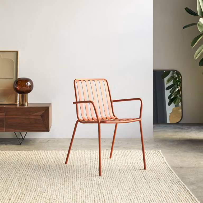 Tikamoon Gaby fauteuil - Oranje - Metaal