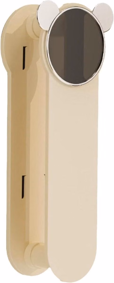 Set van 2 zelfklevende kledingrek organisatoren voor wandmontage in beige