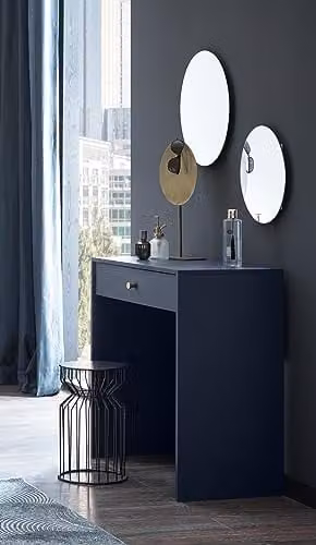 Schildmeyer Alfa Kaptafel, blau en goud, B: 80 cm, D: 40 cm, H: 78,5 cm