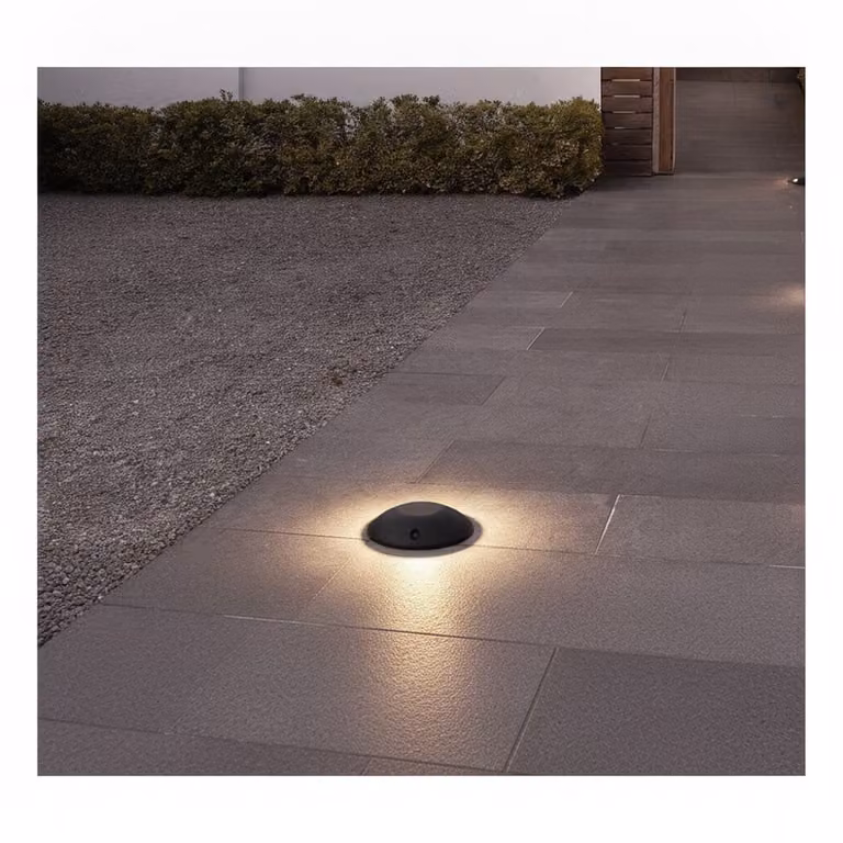 Lyora Grado LED grondspot zwart - 6W - Warm wit