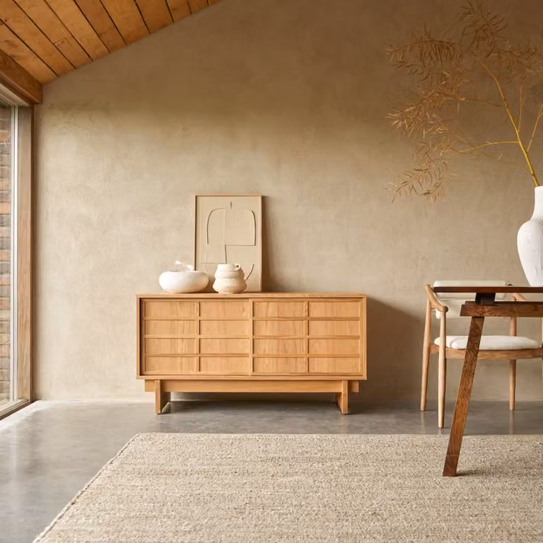 Tikamoon Miu Eikenhouten dressoir - Bruin - Breedte: 135 cm