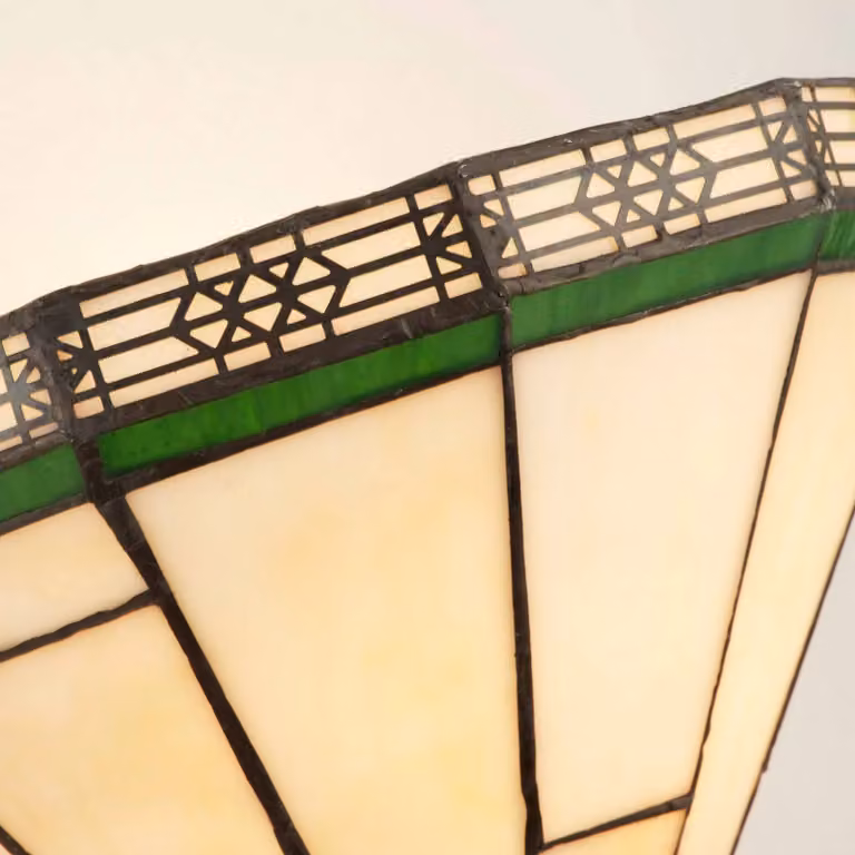 Tiffany wandlamp New York crème / amber voor woon- en eetkamer