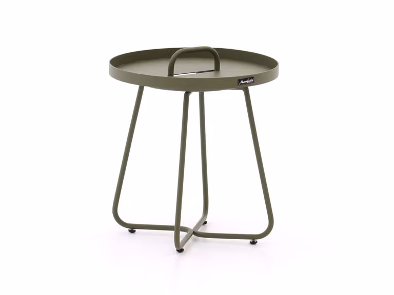 Manifesto Furniture Bijzettafel tuin, Rond, Groen, Aluminium, Ø 50 cm