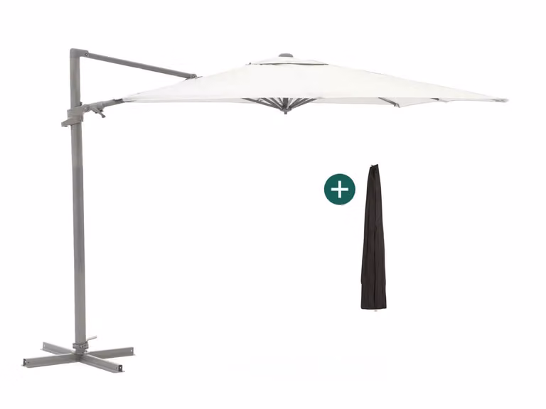 Shadowline Francisco Parasol - Wit - Aluminium - 300 x 361 x 252 cm