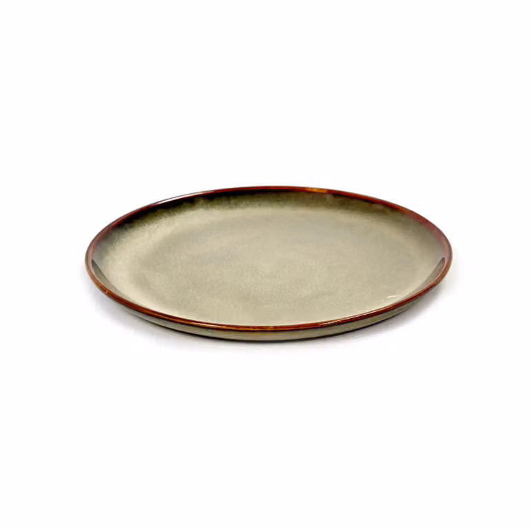 Serax Terres de Rêves zijbordje, Misty grey, keramiek, diameter: 13 cm