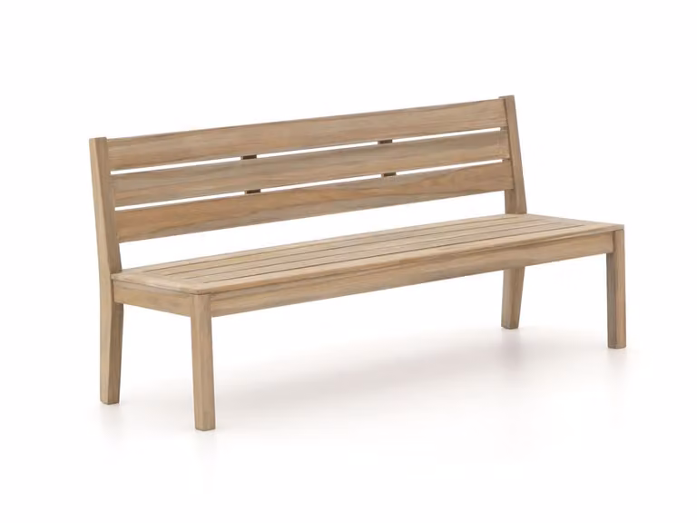 ROUGH Furniture Parkbank ROUGH van Teakhout, 3 personen, Bruin