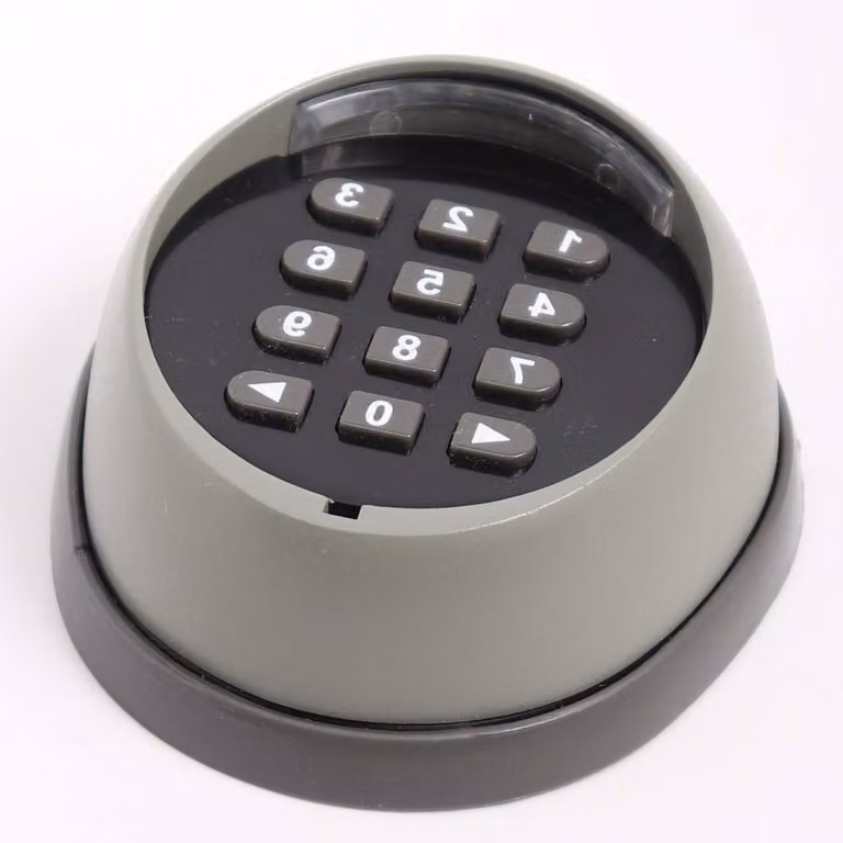 Draadloos Keypad voor Swing- en Rolpoorten - Afstandsbediening met Cijferveld voor Garagedeuraandrijving, 2 Kanalen, 433 MHz, Grijs