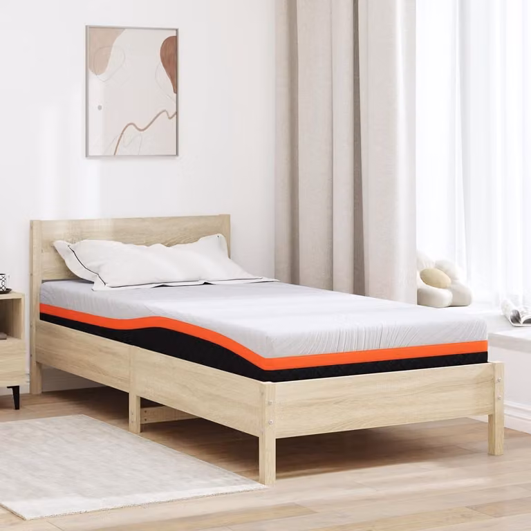 Merkloos Gelschuimmatras voor volwassenen - Wit grijs - 100 x 200 cm
