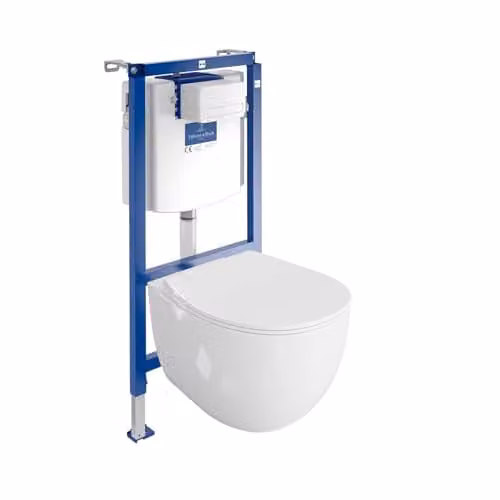 Villeroy&Boch ViConnect H112 Complete Inbouwtoiletset met Inbouwreservoir en Bedieningspaneel - Wit
