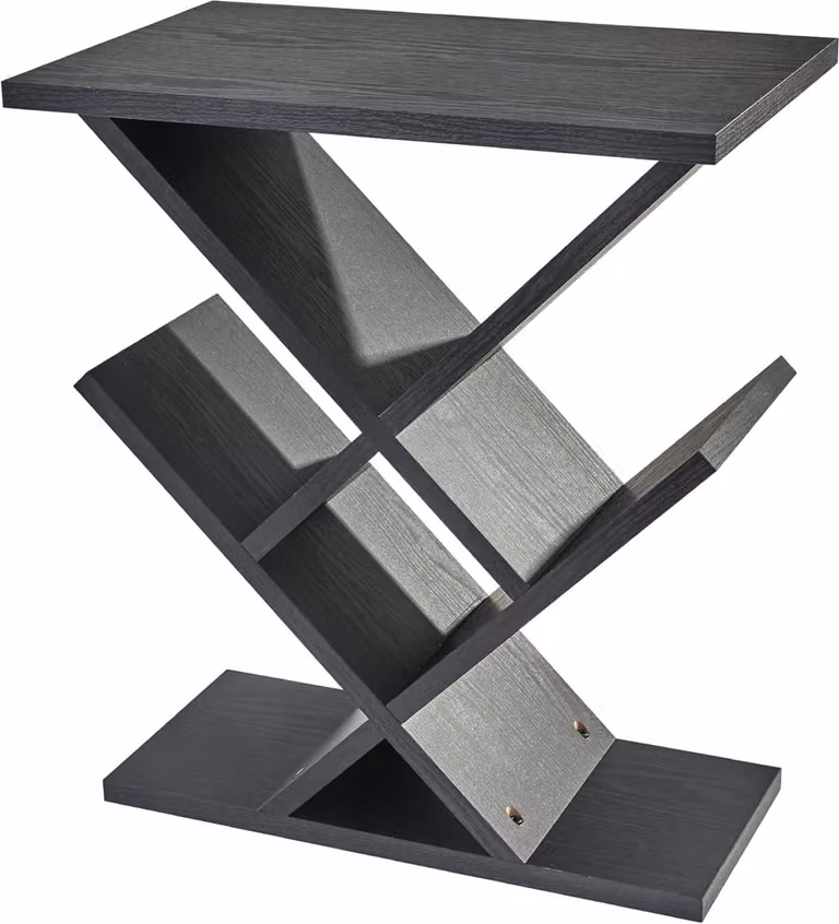 Moderne Zigzag Bijzettafel met Opbergvakken voor de Woonkamer, Slaapkamer of Hal