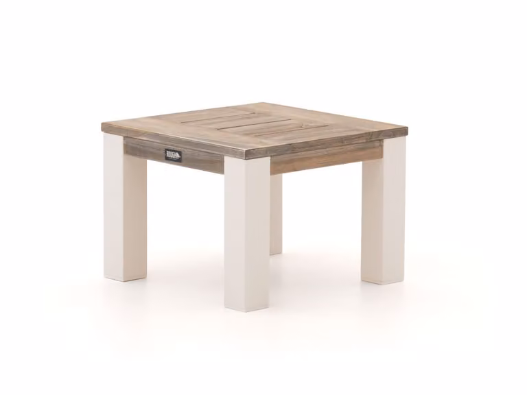 ROUGH Furniture Bijzettafel tuin ROUGH van teakhout, bruin, B: 55 cm, D: 55 cm, H: 40 cm