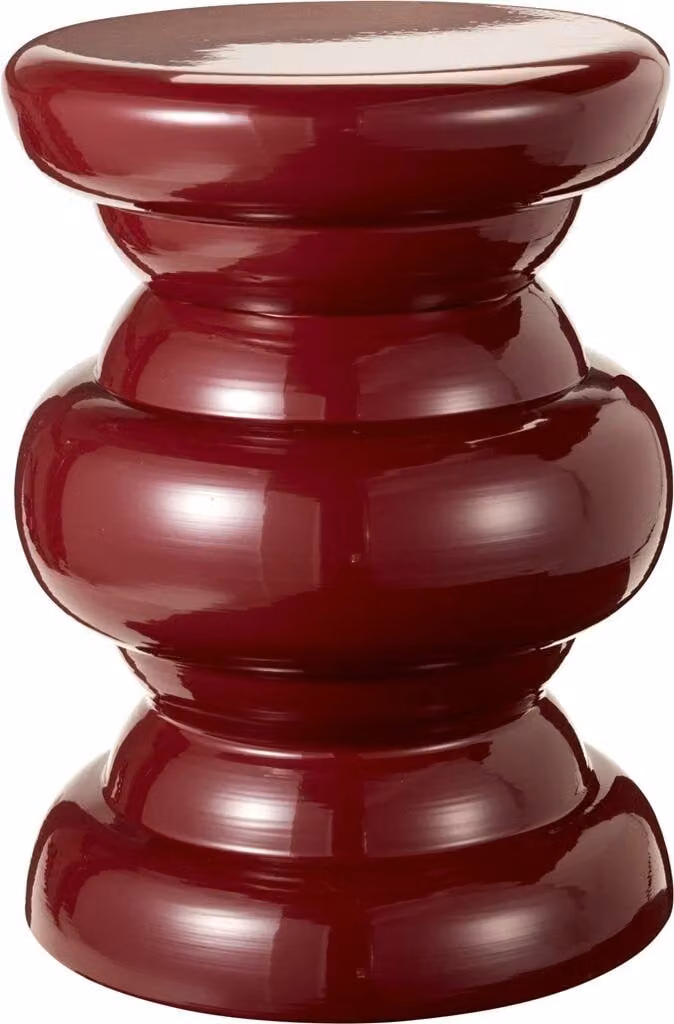 Koopman Bijzettafel metaal burgundy 42 cm
