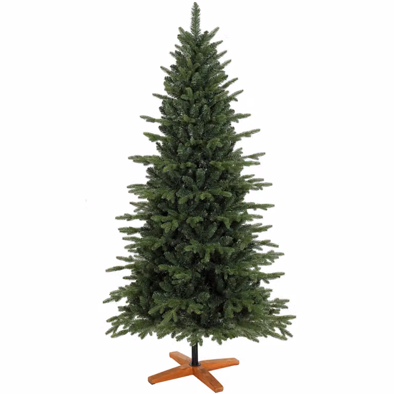 HOMCOM Kunstkerstboom met inklapbare houten standaard, 180 cm, groen