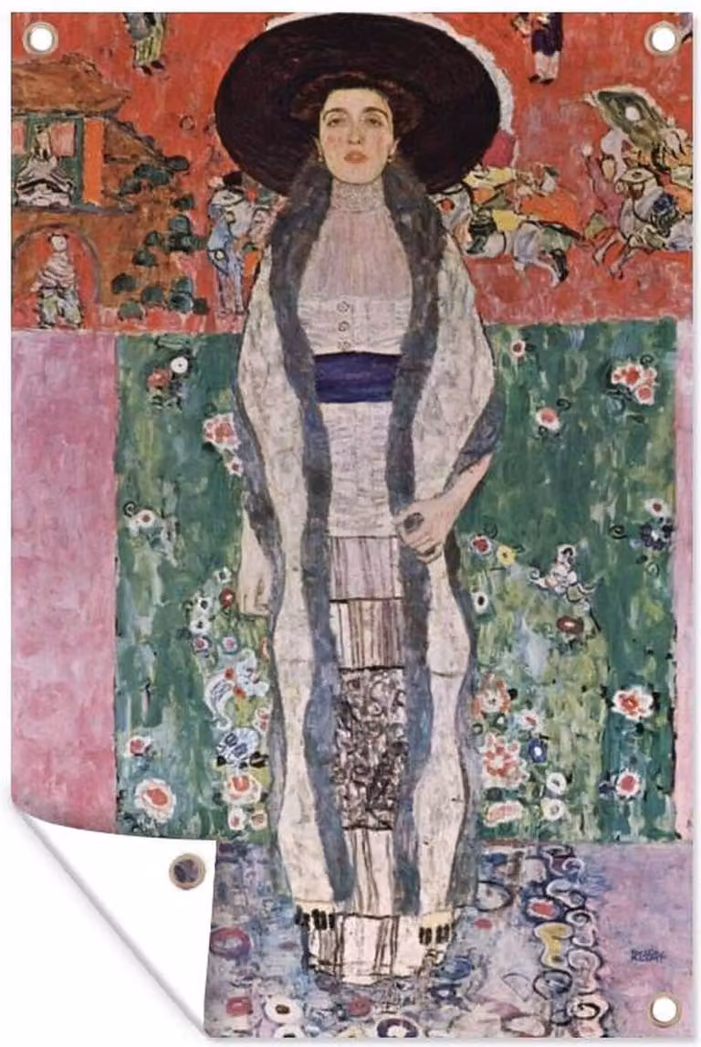 Tuindecoratie Adele Bloch-Bauer II van Gustav Klimt - Tuinposter voor buiten - B: 80 cm, H: 120 cm