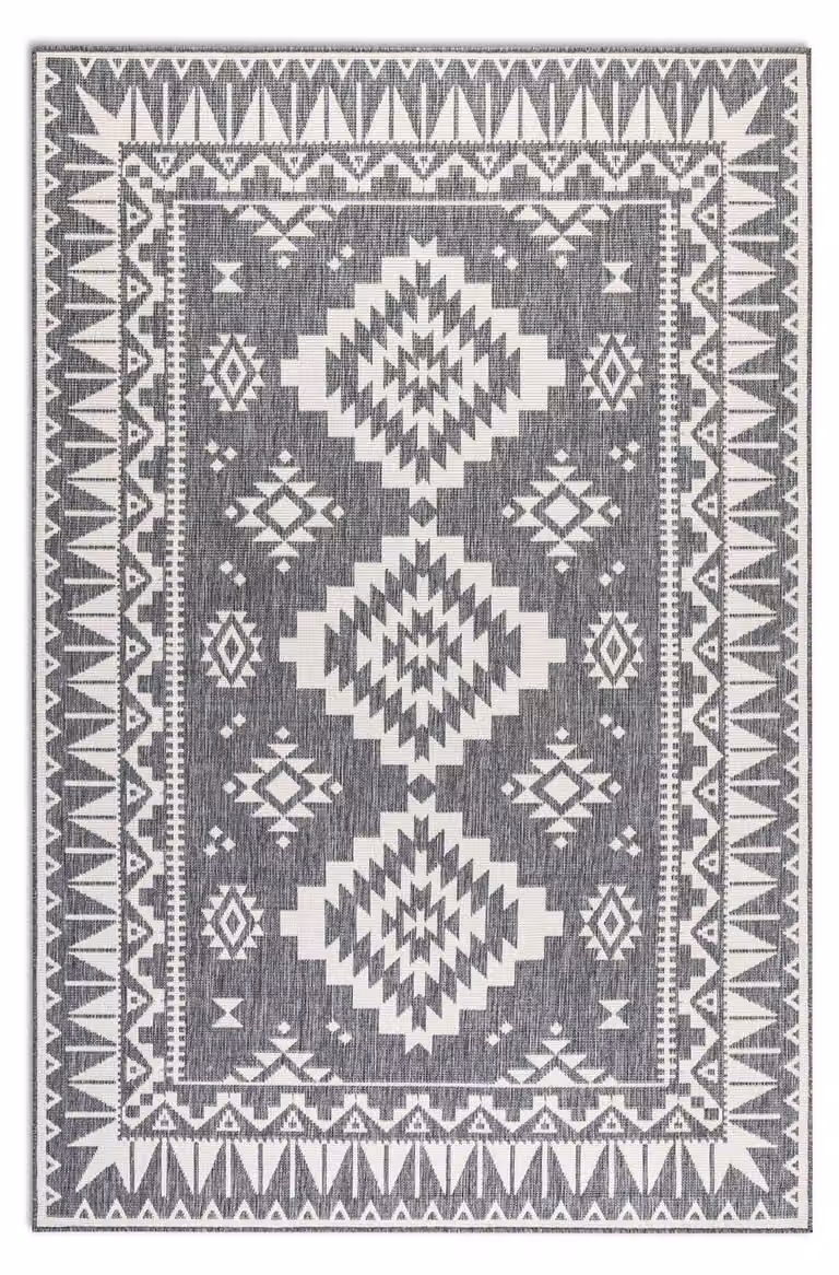 Hanse Home Collection abstract modern vloerkleed zilver/grijs polypropyleen, omkeerbaar en geschikt voor vloerverwarming, B/D: 160 x 230 cm