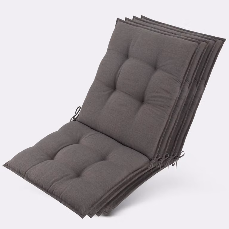Beautissu 4-delige set premium ligbedkussens voor volwassenen, taupe, B/D/H: 100 x 50 x 8 cm