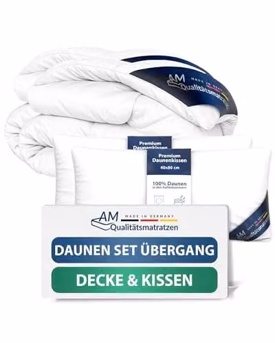 DormiGood Premium Donzen All-Season Dekbed en Kussenset, 2-delig, met donzen vulling, 140x220 cm en 40x80 cm