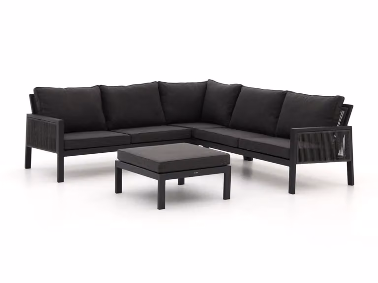 Manifesto Furniture Hoek loungeset voor 5 personen, Grijs, Aluminium en Rattan