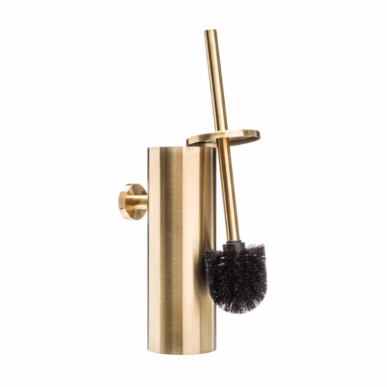 XIVADA Toiletborstel Mura met houder - Rvs - Goud