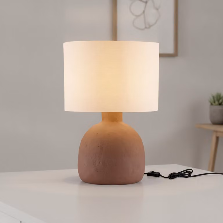 Lyora Tafellamp - Beige/Bruin - Keramiek