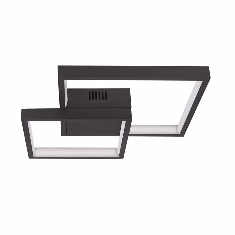 Highlight Piazza Design Plafondlamp Vierkant Zwart B: 32 cm