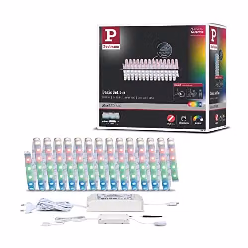 Paulmann MaxLED 500 LED-strip RGBW basisset Smart Home Zigbee IP44 zilver 5m