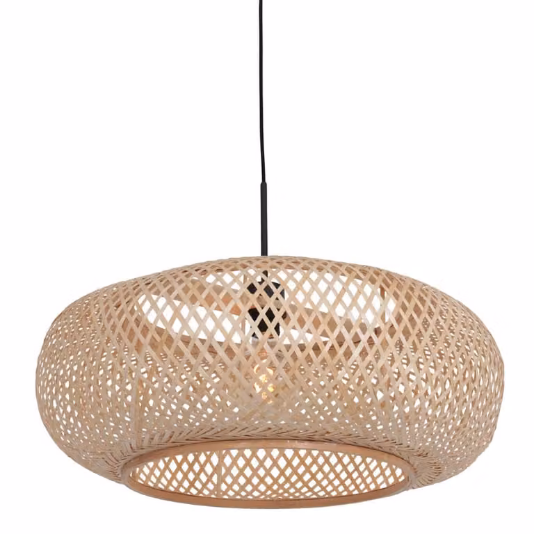 Steinhauer Sparkled Rotan Hanglamp - Beige/Bruin - Ø 60 cm