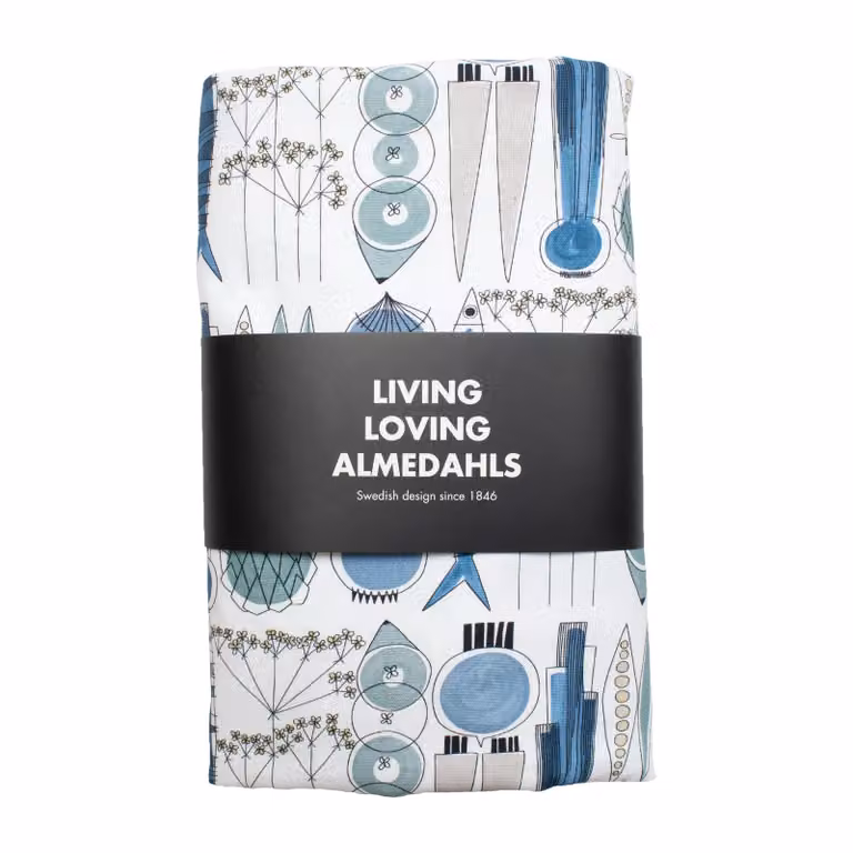 Almedahls Picknick tafelkleed Blauw-beige B: 145 cm, L: 220 cm