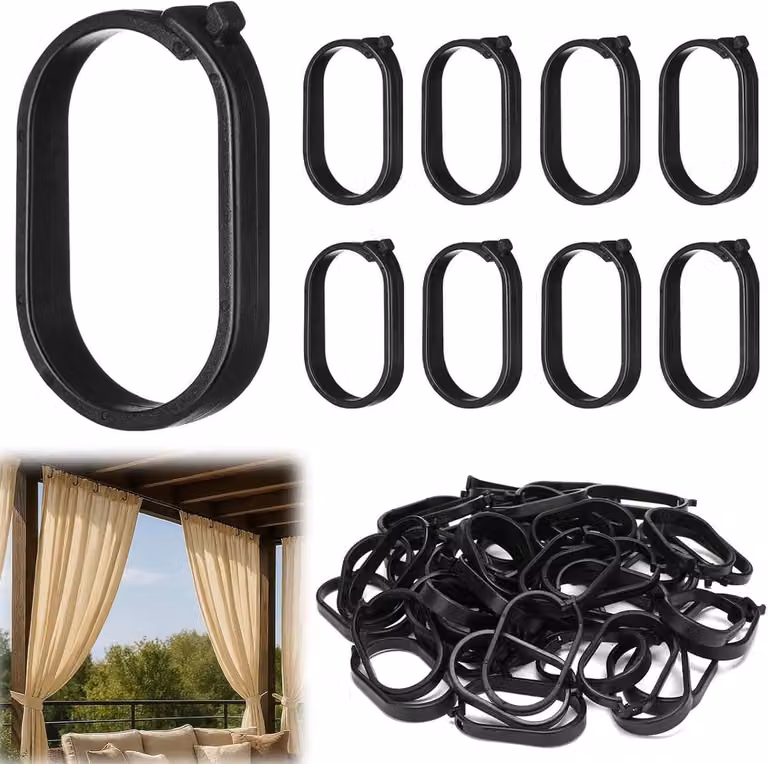 100 stuks Transparante Luifelclips voor het ophangen van gordijnen buiten